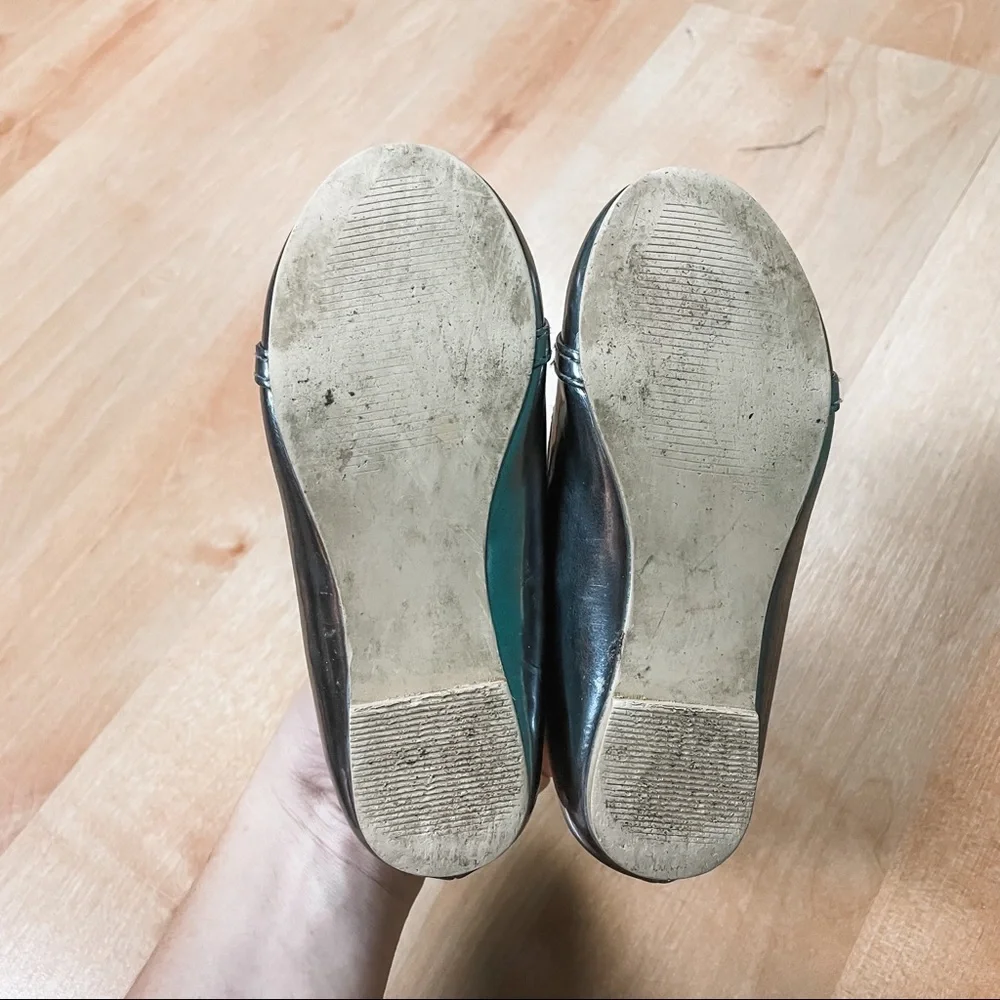 Janie & Jack Metallic Silver Tassel Detail Slip On Flats Toddler Girls Size 10*